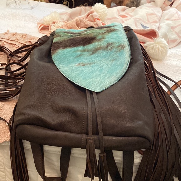 Turquoise and fabulous chocolate leather - Picture 4 of 6